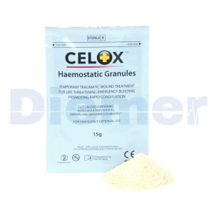 AGENTE HEMOSTATICO CELOX SOBRE DE 15G CAJA 10 UNIDS 